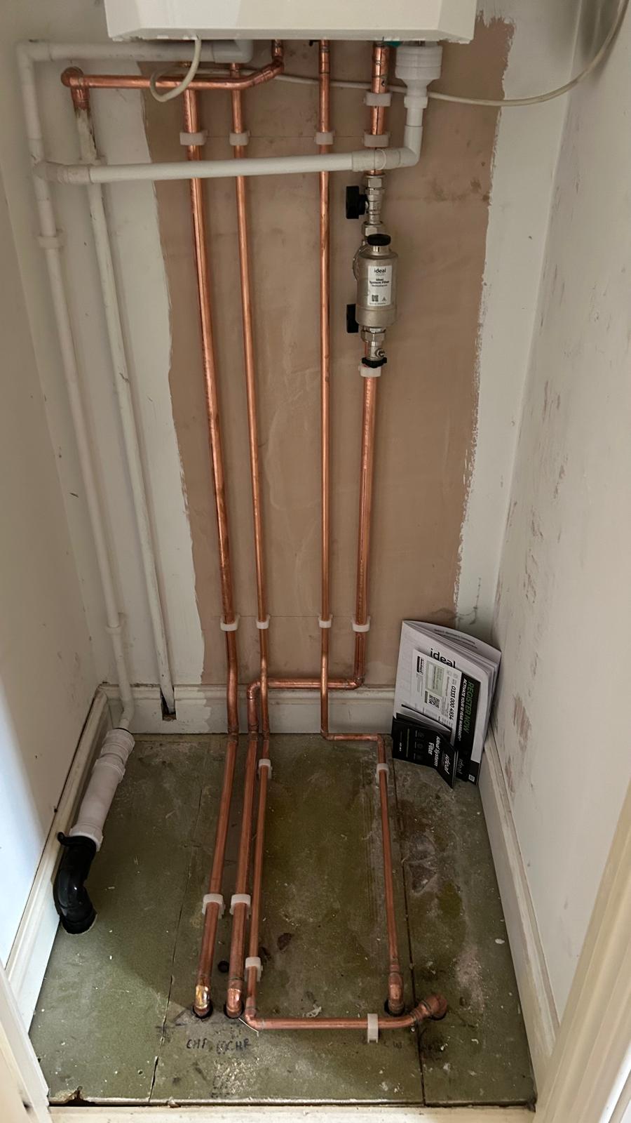 Completed plumbing work